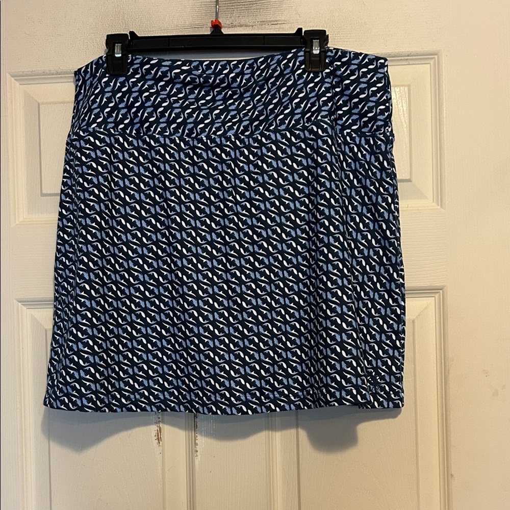 UV Skinz Blue White Black Geometric Pattern Swim Skirt or Skort Size XL